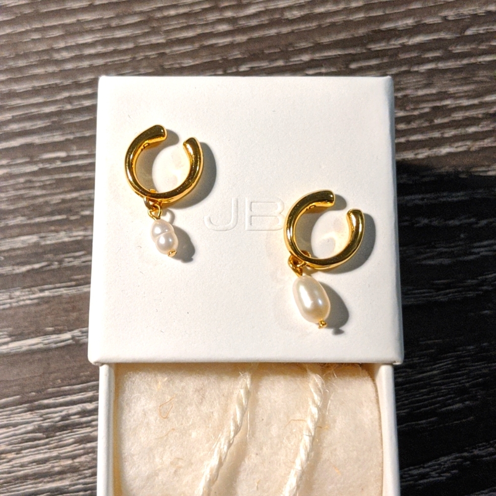 Jenny Bird Gold Pearl Ear Cuffs